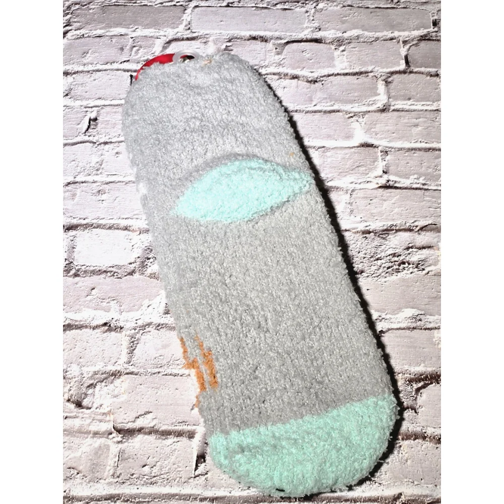 Shine, Lt Gray Fox Fuzzy Warm Socks, 1 Pair NWT